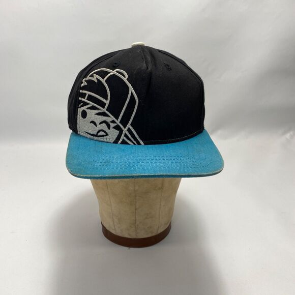 Youth Neff Snap Back Cap Hat Black Blue Cotton Sports Snow Skate Board Outdoors - Picture 1 of 8